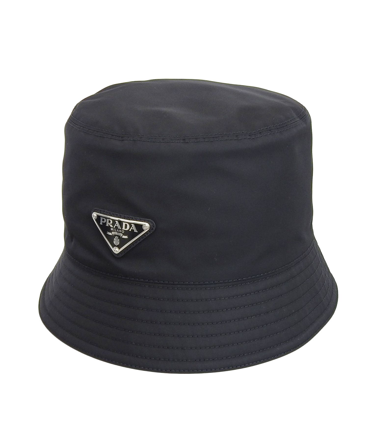 2021高い素材 PRADA 黒 プラダ バケットハット プラダ PRADA Nylon L