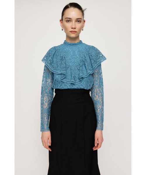 セール】ラッフルレーストップス(505225375) スライ(SLY) MAGASEEK SLY レーストップス LADDER LACE COMBI TOPS