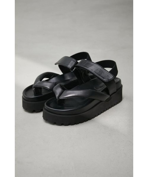 AZUL by moussy(アズールバイマウジー)/PADDED THONG SPORTS SANDALS/BLK