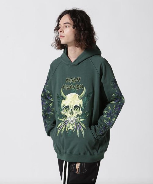 RoyalFlash(ロイヤルフラッシュ)/MAYO/メイヨー/MAYO Devil Skull Embroidery Hoodie/グリーン