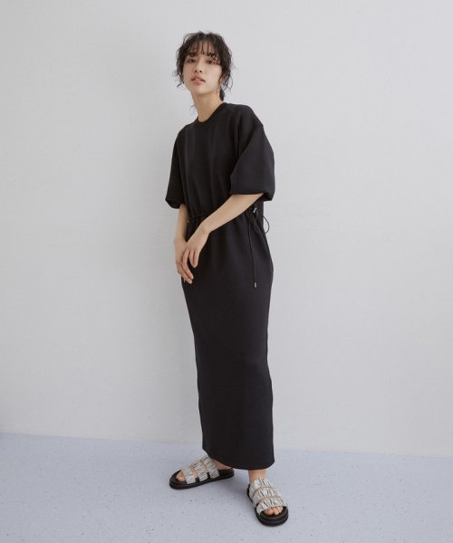 ハーフスリーブドロストワンピース なし