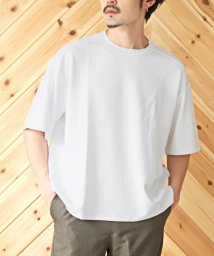 LUXSTYLE/接触冷感ストレッチ半袖ビッグTシャツ/半袖Tシャツ メンズ ビッグシルエット 接触冷感 ストレッチ 無地 カットソー/505225763