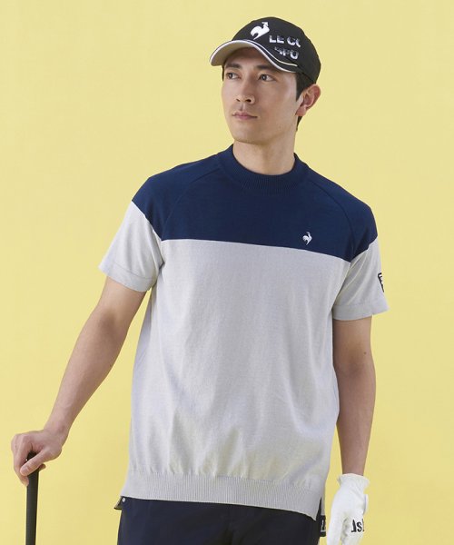 le coq sportif GOLF (ルコックスポルティフ（ゴルフ）)/半袖セーター (洗濯機洗い可)/グレー