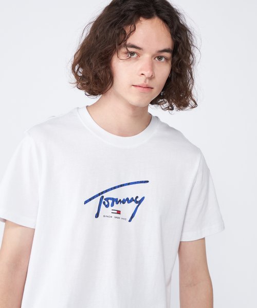 TOMMY JEANS(トミージーンズ)/シグネチャーサイケデリックTシャツ/ホワイト