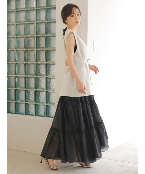 ボリュームティアードオーガンジースカート 
