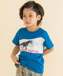 WASK(ワスク)/恐竜パッチ天竺Tシャツ(100~160cm)/ブルー
