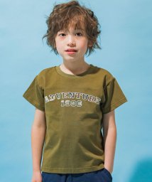 WASK(ワスク)/迷彩ロゴパッチ天竺Tシャツ(100~160cm)/グリーン