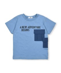 WASK(ワスク)/配色ポケット天竺Tシャツ(100~160cm)/ブルー