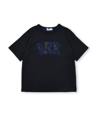 WASK/ロゴパッチワークプリント天竺Tシャツ(100~160cm)/505223322
