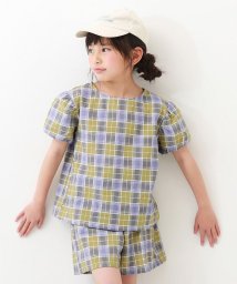 devirock/【セットアップ】パフスリーブトップス＆ショートパンツ 子供服 キッズ 女の子 セットアップ オールインワン /505226055