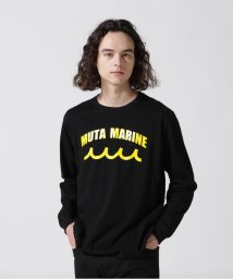 RoyalFlash(ロイヤルフラッシュ)/muta MARINE/ムータ マリン/別注 ACANTHUSコラボカレッジロゴLS Tシャツ/ブラック