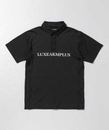 LUXEAKMPLUS(LUXEAKMPLUS)/LUXEAKMPLUS(リュクスエイケイエムプラス)ゴルフ フロントロゴ半袖ポロシャツ【ゴルフ】/ブラック