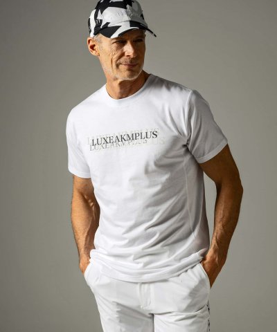 LUXEAKMPLUS(リュクスエイケイエムプラス)ゴルフ マルチロゴ半袖Tシャ