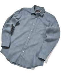 DISTINCTION MEN'S BIGI(ディスティンクションメンズビギ)/コットンリネンメッシュジャガードシャツ/ブルー