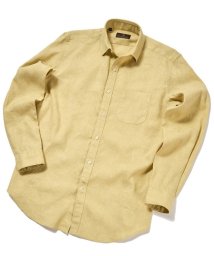 DISTINCTION MEN'S BIGI(ディスティンクションメンズビギ)/コットンリネンメッシュジャガードシャツ/イエロー