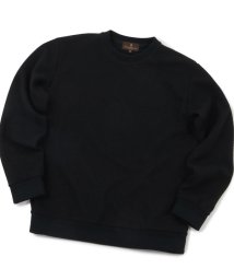 DISTINCTION MEN'S BIGI(ディスティンクションメンズビギ)/ブークレーヘリンボンクルーネックカットソー/ブラック