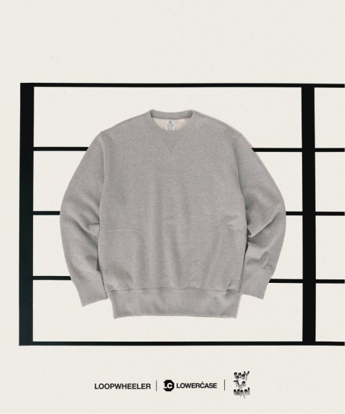 【LOOPWHEELER for LOWERCASE × POGGYTHEMAN】別注 クルーネックスウェット POGGYTHEMAN】別注 for 【LOOPWHEELER × クルーネックスウェット LOWERCASE S1644558488(12650円)