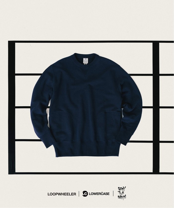 LOOPWHEELER for LOWERCASE × POGGYTHEMAN】別注 クルーネック