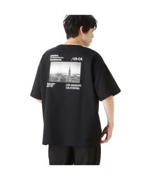 MAC HOUSE(men)/MOSSIMO モッシモ ポンチ素材 バックフォトプリント半袖Tシャツ 3273－6803B/505225608