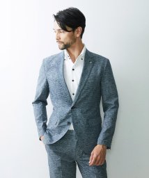 MICHEL KLEIN HOMME(ミッシェルクランオム)/幾何柄ストレッチジャケット/ライトブルー（50）