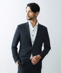 MICHEL KLEIN HOMME(ミッシェルクランオム)/幾何柄ストレッチジャケット/ネイビー（58）