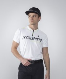 le coq sportif GOLF (ルコックスポルティフ（ゴルフ）)/【RIJOUME/リジューム】ハーフジップ半袖ポロシャツ (吸汗速乾/ストレッチ/DESCENTE ECO/再生材料使用型【【アウトレット】/ホワイト