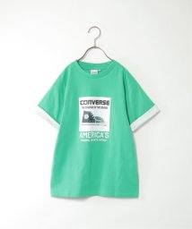 ikka kids(イッカ　キッズ)/CONVERSE コンバース 袖裏配色Tシャツ（130〜160cm）/グリーン