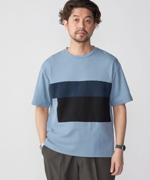 SHIPS MEN(シップス　メン)/SHIPS: カラー ブロック パネル クルーネック Tシャツ/ブルー