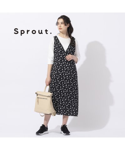 【Sprout.】バックサテンアムンゼン　花柄ワンピース