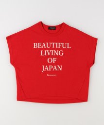 COMME CA ISM KIDS(コムサイズム（キッズ）)/メッセージプリント　半袖ビッグＴシャツ/レッド