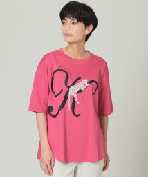 EVEX by KRIZIA(エヴェックスバイクリツィア)/【ウォッシャブル】イニシャルアニマルプリントTシャツ/ピンク