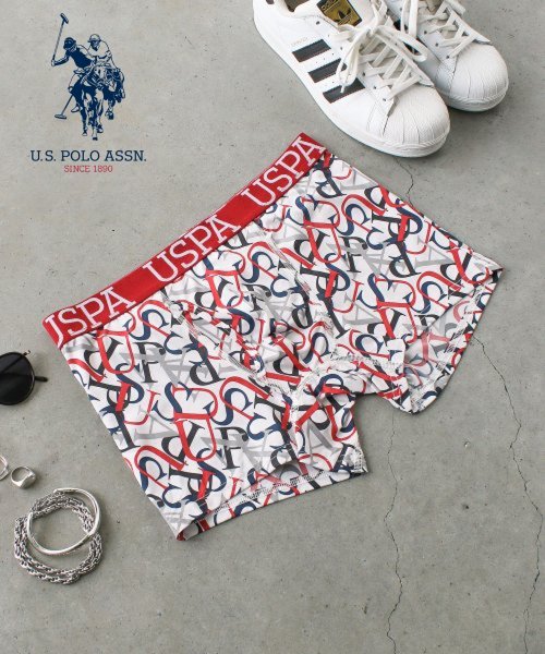 US POLO ASSN(US POLO ASSN)/U.S. POLO ASSN.アルファベットアンダー/WHITE