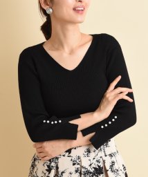 INTERPLANET/【ＵＶ・接触冷感】Ｖネック袖パールリブニット/505226029