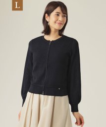 TO BE CHIC(L SIZE)(トゥービーシック Lサイズ)/【L】メッシュラメ　ニットカーディガン/ネイビー