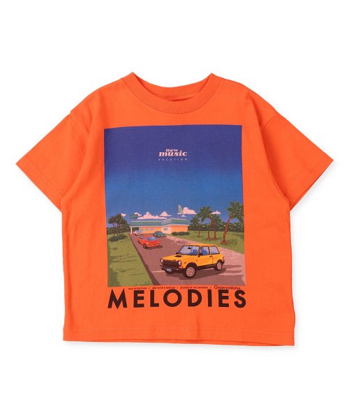 GROOVY COLORS(グルービーカラーズ)/天竺 MELODIES BIG Tシャツ/オレンジ