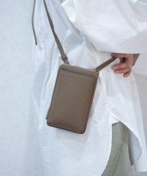 UNGRID bag(アングリッド　バッグ)/本革　スマートショルダーウォレット　お財布機能付きマルチ　ミニショルダーバッグ/OAK