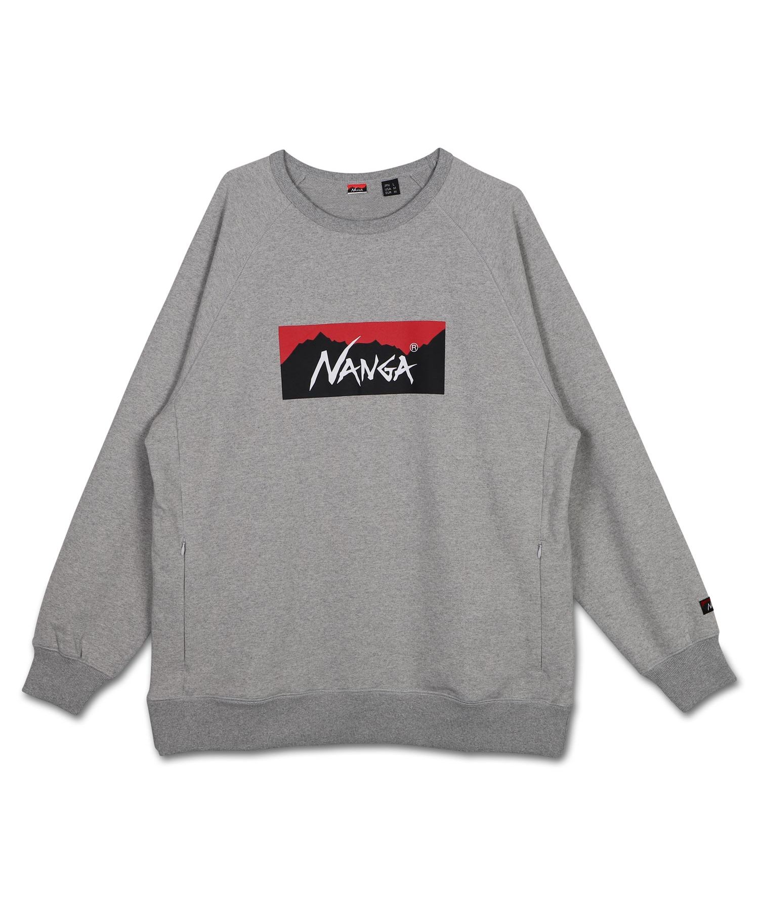 NANGA ナンガ トレーナー スウェット エコ ハイブリット ボックスロゴ メンズ ECO HYBRID BOX LOGO SWEATSHIRT  ホワイト グ