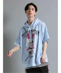 semanticdesign(セマンティックデザイン)/SD×PSYCHONATION 半袖BIGプルパーカー+タンク アンサンブル 半袖 メンズ Tシャツ カットソー カジュアル インナー ビジネス ギフト プレゼ/サックス