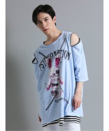 semanticdesign/SD×PSYCHONATION 半袖BIGＴシャツ+タンク アンサンブル 半袖 メンズ Tシャツ カットソー カジュアル インナー ビジネス ギフト プレゼント/505232533