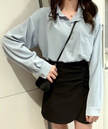 Amulet/長袖シンプルシャツ ブラウス レディース オフィス カジュアル 韓国 韓国ファッション 春 秋服 夏服 20代 30代 無地 長袖/505232602