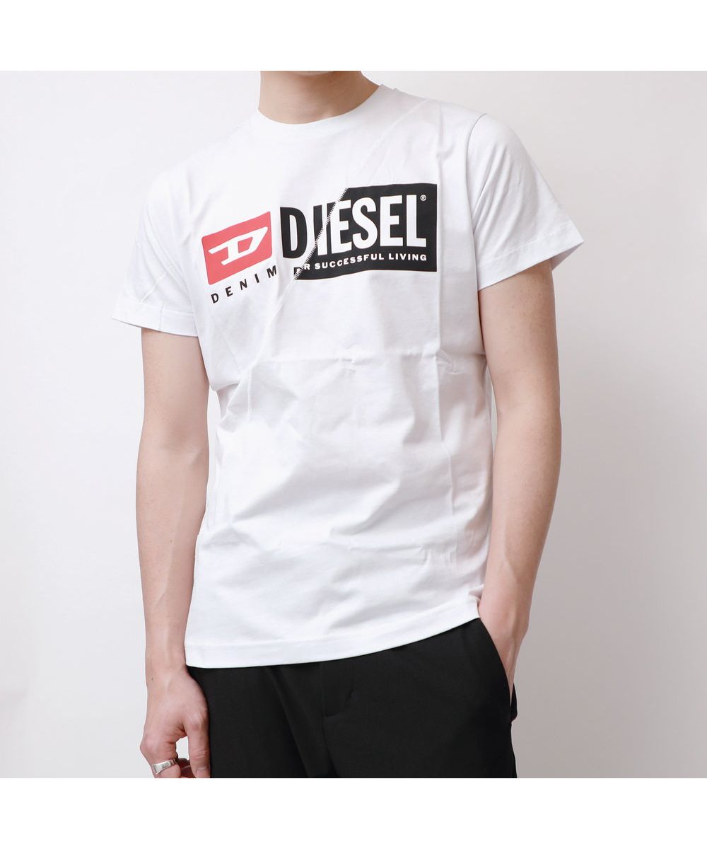 新品 M ディーゼル DIESEL Wロゴ Tシャツ カットソー CUTY 黒