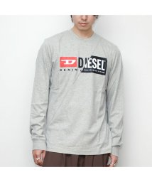 DIESEL(ディーゼル)/ディーゼル DIESEL T－DIEGO－LS－CUTY Tシャツ メンズ 長袖 トップス ロングTシャツ ロンT カットソー ボックスロゴ シャツ カジュアル/グレー