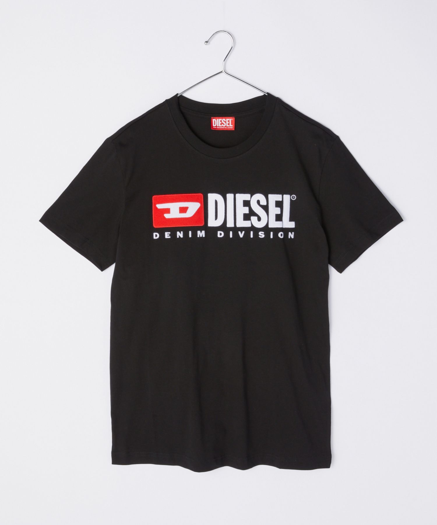 ディーゼル DIESEL Tシャツ A03766 0AAXJ メンズ トップス 半袖 クルーネック ロゴT カットソー シャツ カジュアル 白 黒  XS S