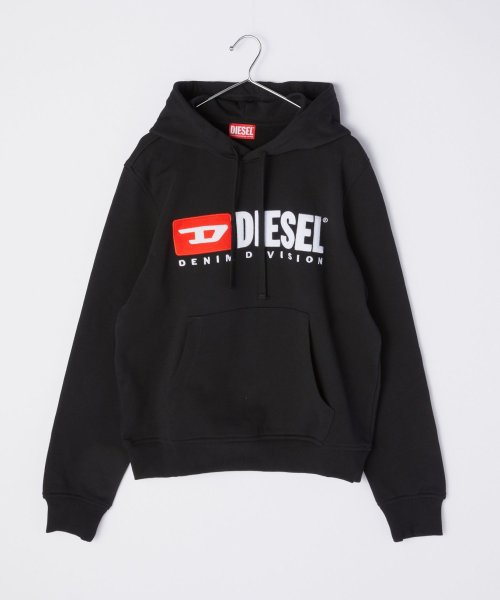 DIESEL(ディーゼル)/ディーゼル DIESEL パーカー A03757 0BAWT メンズ トップス スウェット シンプル Dロゴ コットン ストリート アメカジ カジュアル 長袖 /ブラック