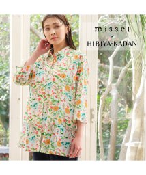 MISSEL(ミゼール)/〔日比谷花壇コラボ〕コットンシフォン・フラワープリントシャツ/ホワイト