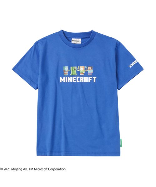MAC HOUSE(kid's)(マックハウス（キッズ）)/Minecraft マインクラフト 半袖Tシャツ MM2555/ブルー