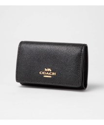 COACH(コーチ)/COACH 76741 キーケース レディース コーチ 無地 シンプル コンパクト ギフト プレゼント 小物/ブラック