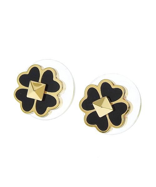 kate spade new york(ケイトスペードニューヨーク)/kate spade ケイトスペード SPADE STUDS スペード スタッズ エナメル ピアス/ブラック