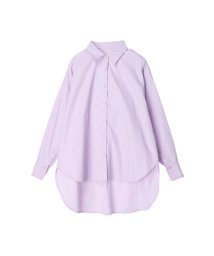 KOE(コエ)/袖口スリット開きストライプシャツ/ピンク