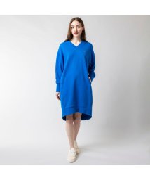 LACOSTE(ラコステ)/Vネックスウェットワンピース/クリアブルー